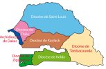 Carte des diocèses du Sénégal